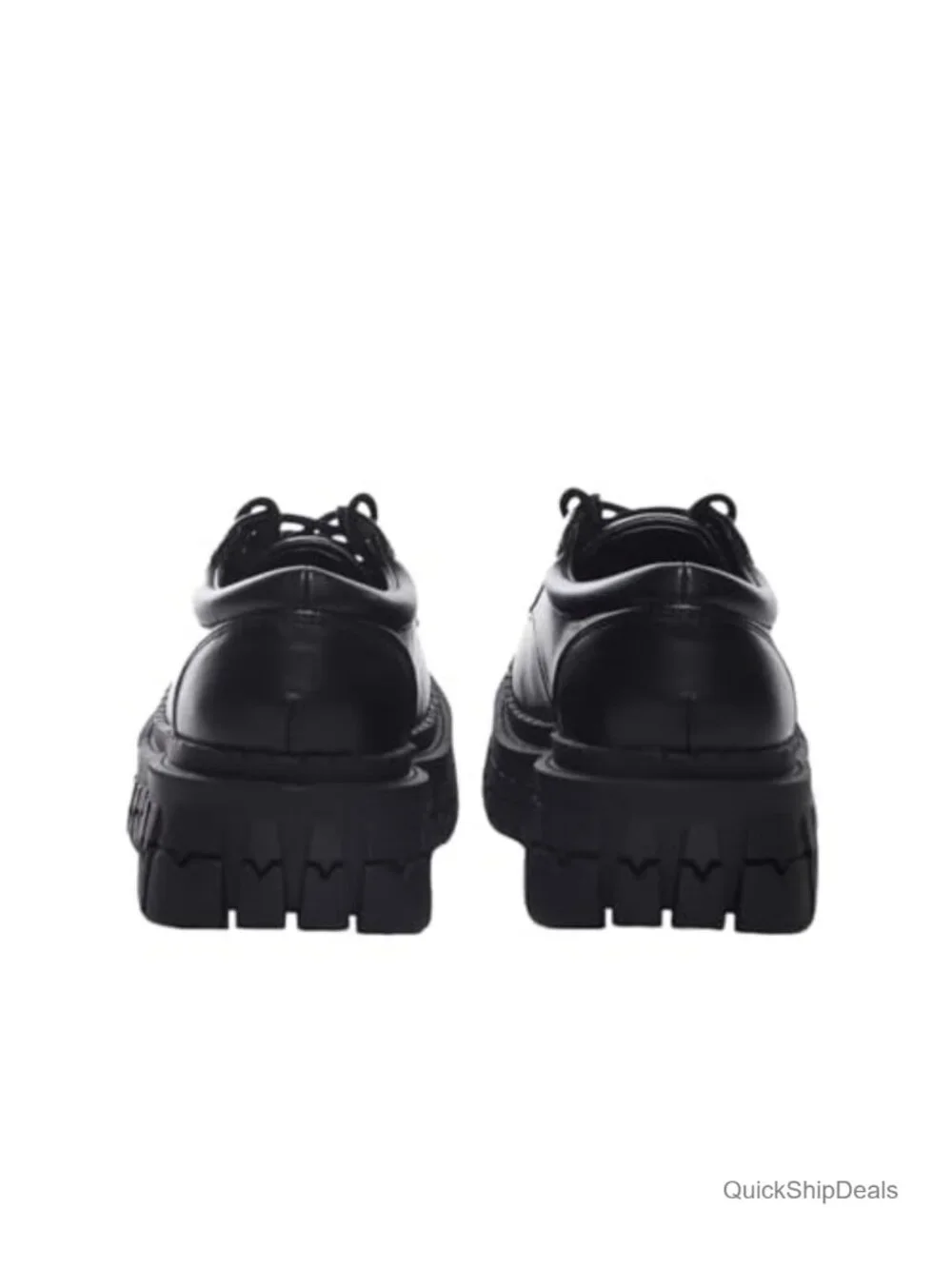 Women's Leather Chunky Platform Goth Oxford Shoes Lace-up Lug Sole Comfortable